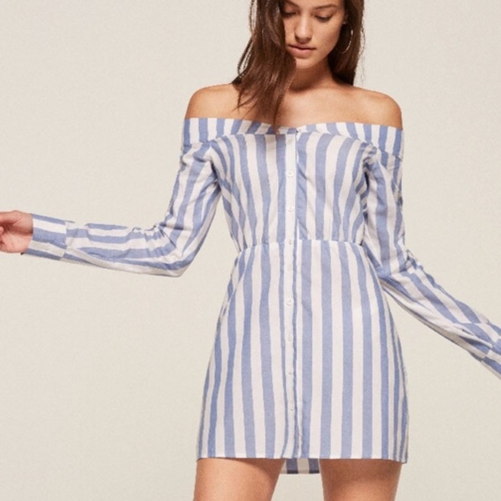 Reformation bromley striped dress